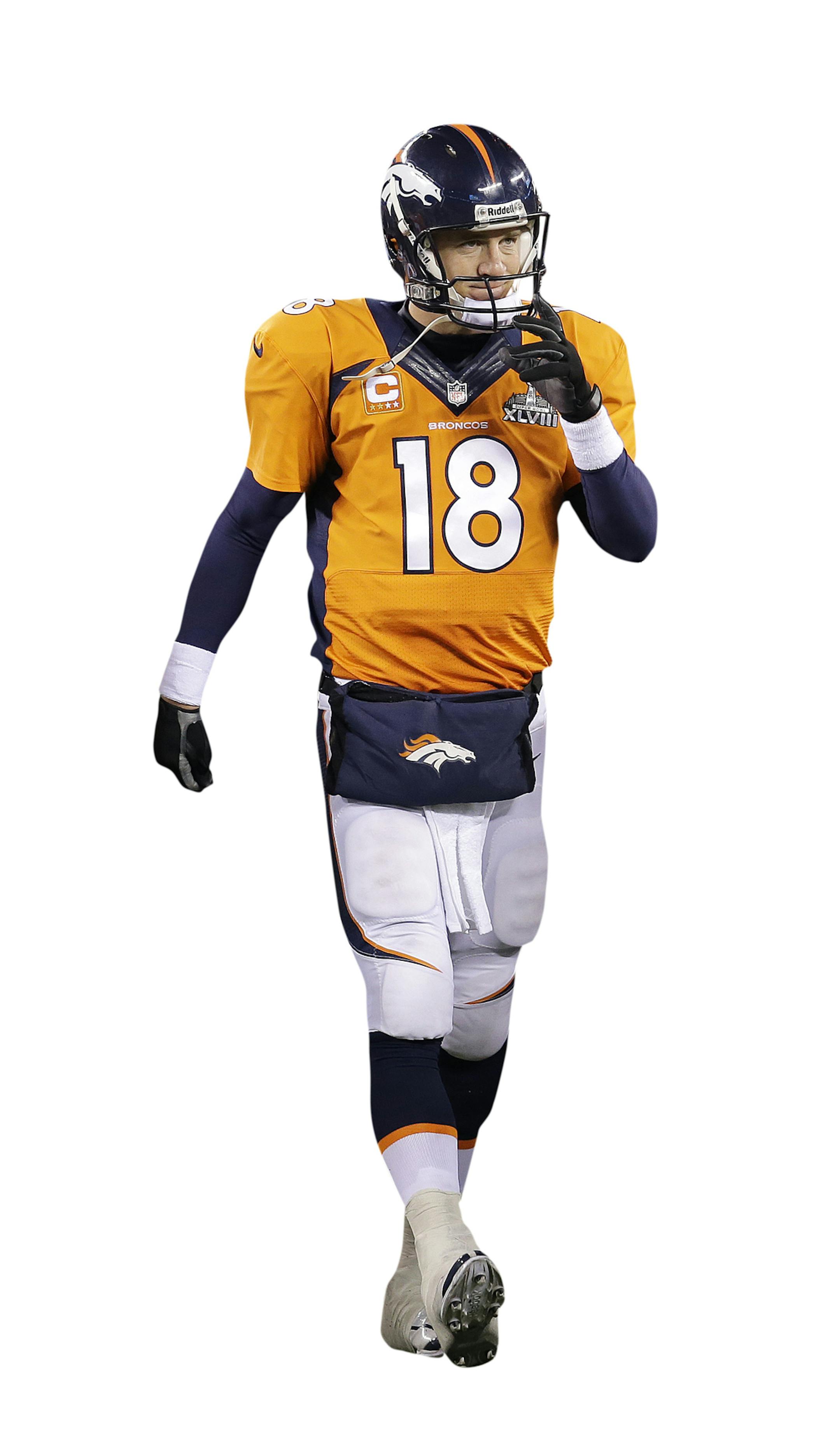 Denver Broncos' Peyton Manning walks off the field after the NFL Super Bowl XLVIII football game against the Seattle Seahawks Sunday, Feb. 2, 2014, in East Rutherford, N.J. The Seahawks won 43-8. (AP Photo/Chris O'Meara) ORG XMIT: SB