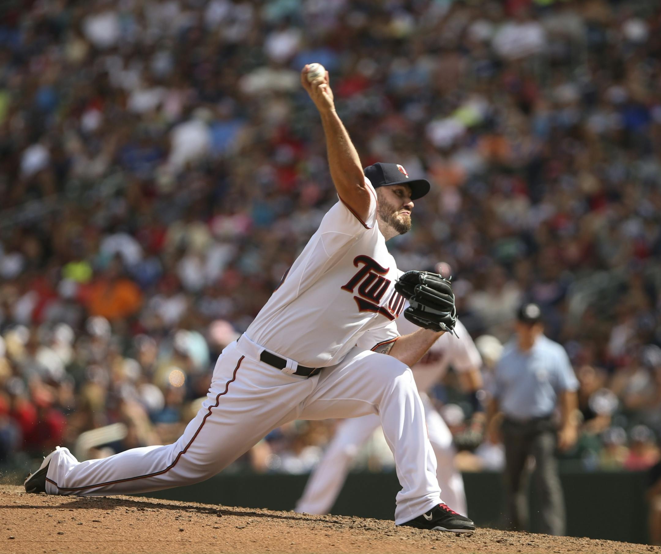 Relief pitcher Kevin Jepsen of the Twins was promoted to interim closer when Glen Perkins was injured, and he's 7-for-7 in save situations.