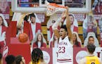 Indiana's Trayce Jackson-Davis dunks during the first half Wednesday vs. the Gophers