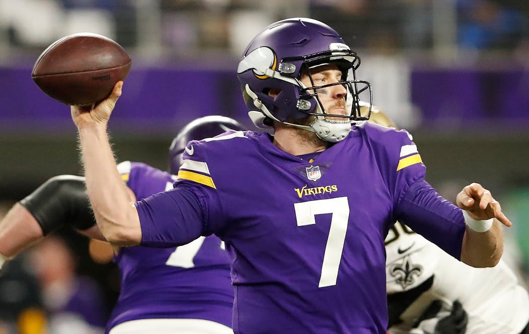 Keenum during the 2017 season with the Vikings. 