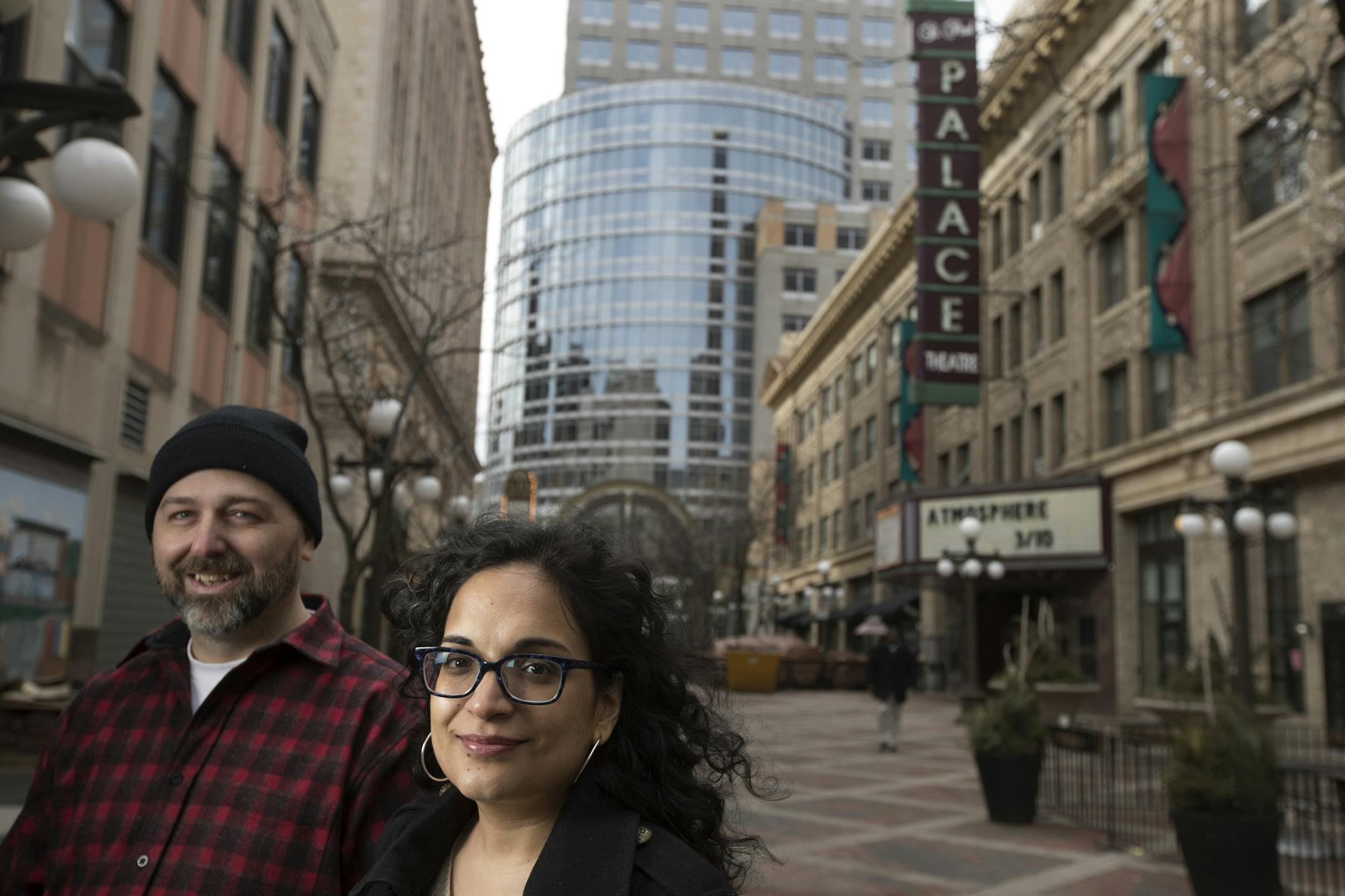 First Avenue general manger Nate Kranz left and head booker Sonia Grover posed for photos at the restored Palace Theater in St Paul Thursday February 23, 2017 in St. Paul, MN.] JERRY HOLT &#x2022; jerry.holt@startribune.com