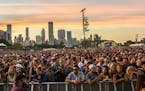 Festival goers listen to LCD Soundsystem perform on day 4 of Lollapalooza on Sunday, July 31, 2016, in Chicago. (Photo by Amy Harris/Invision/AP) ORG 