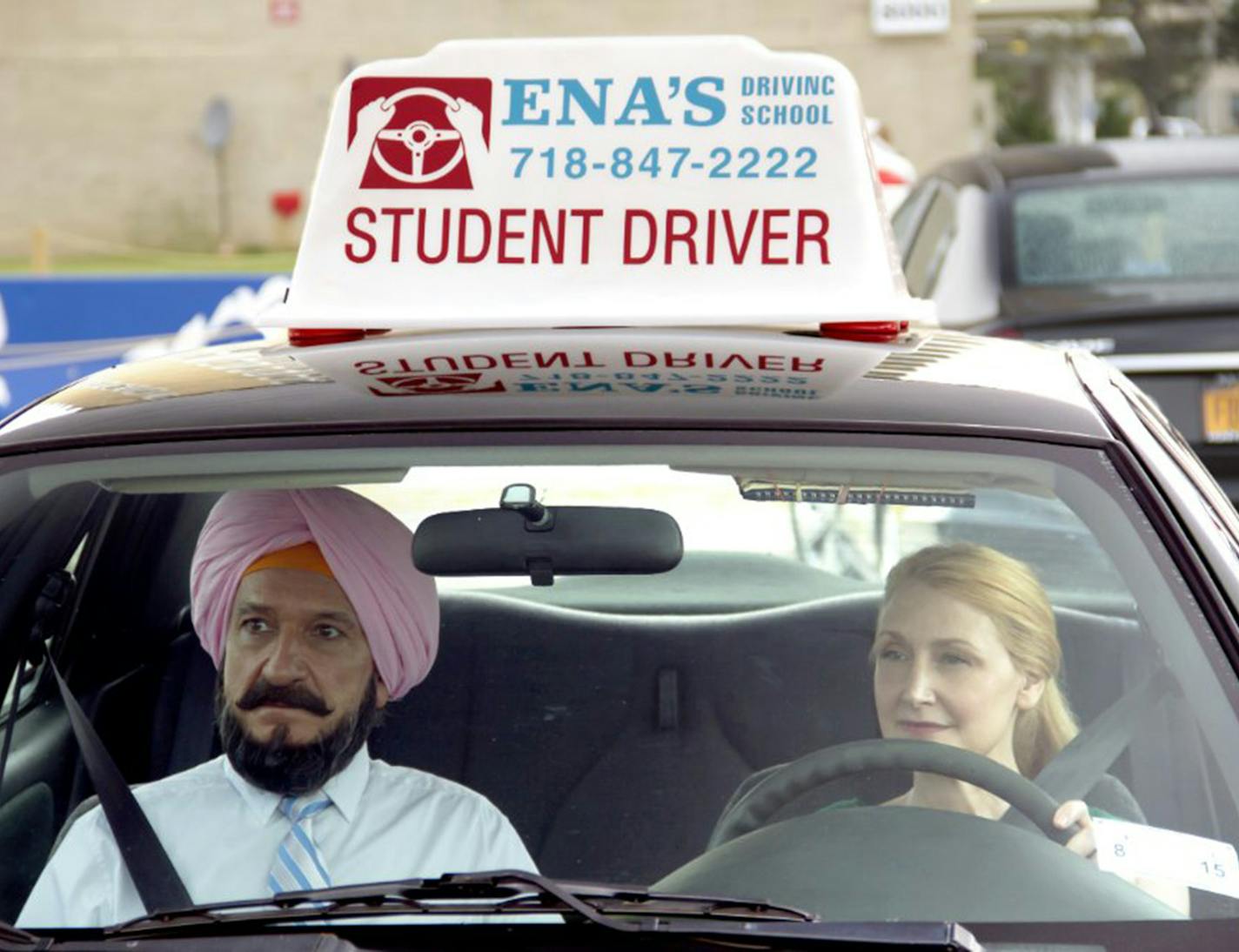 Still of Ben Kingsley and Patricia Clarkson in "Learning to Drive." (Linda Kallerus/Broad Green Pictures) ORG XMIT: 1172672