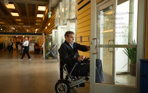 Star Tribune reporter James Walsh enters the Tropical Encounters room of the Marjorie McNeely Conservatory at Como Park Zoo in St. Paul on Tuesday. Wa