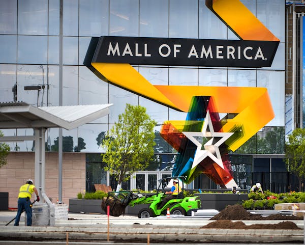 The Mall of America's new wing is opening in stages. A food court will open in August, the mall's new front-door atrium in November.