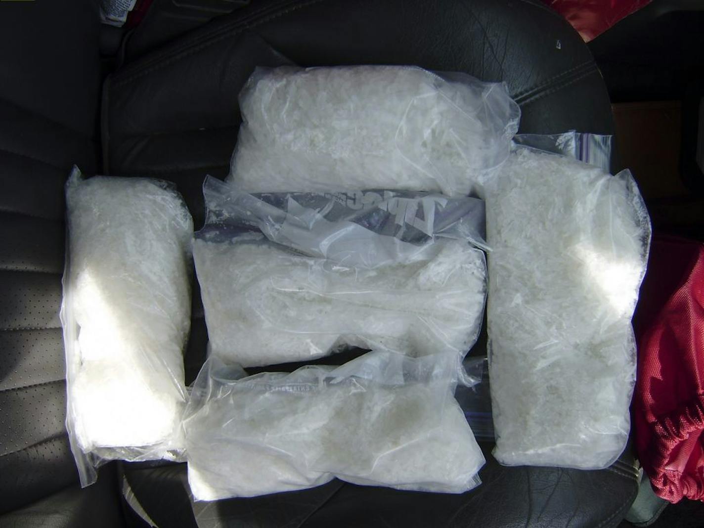 PLEASE CREDIT AS: SUBMITTED PHOTO. 5lbs of Mexican meth that was seized in Hennepin County. When sold by the pound, the street value is roughly $20,000 per pound. In Hennepin County in recent years, any significant seizure of meth has been from Mexico.