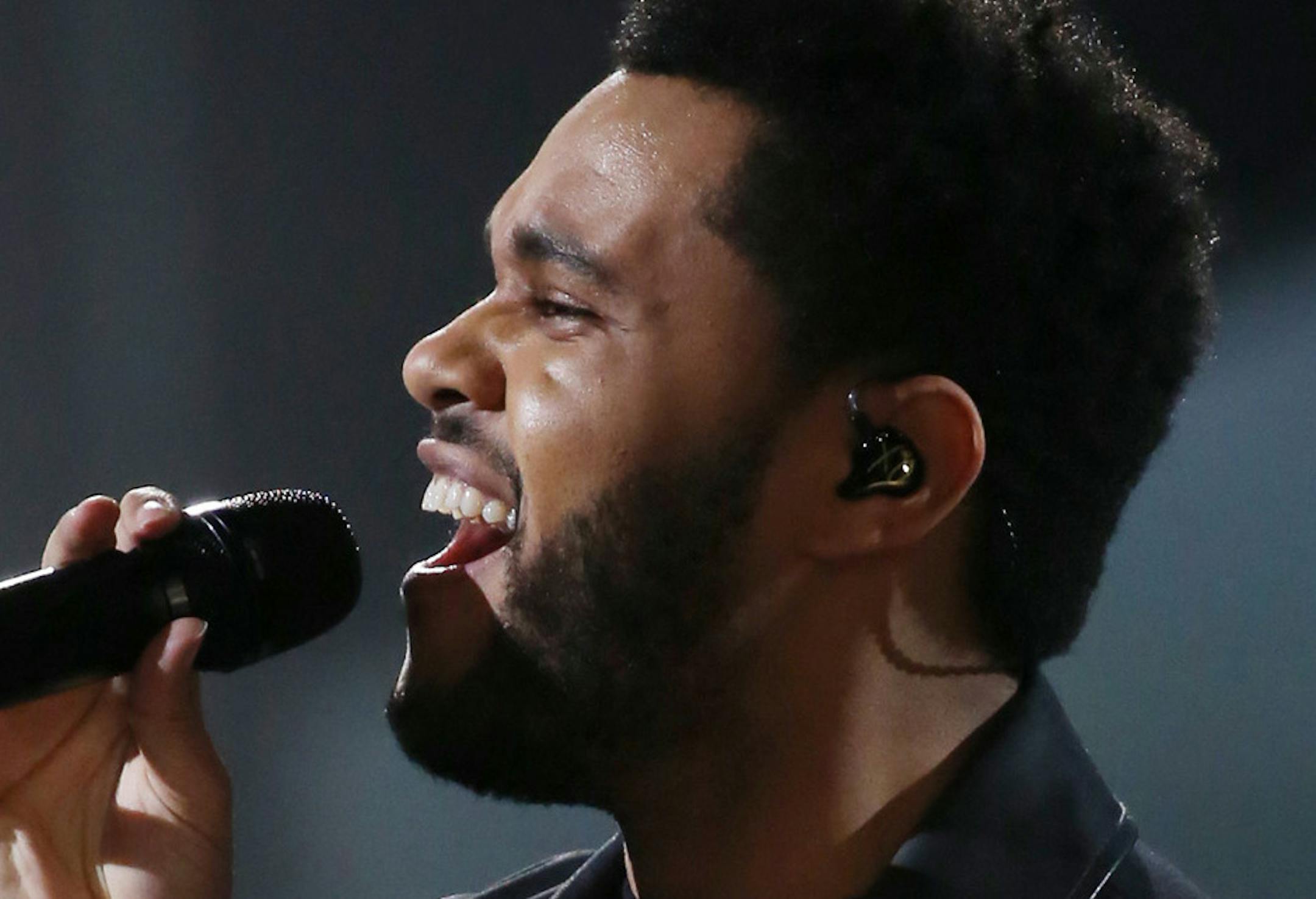 The Weeknd performs on stage during the Victoria's Secret fashion show on Nov. 30, 2016 held at The Grand Palais in Paris, France. (Matt Baron/Rex Shutterstock/Zuma Press/TNS) ORG XMIT: 1194051