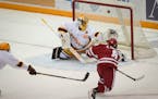 Wisconsin standout forward Cole Caufield sniped the game-winning goal past Gophers goalie Jack LaFontaine, the first of three third-period goals for t