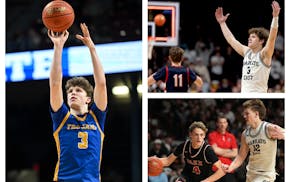 From left to right: Nolen Anderson, Wayzata/D1 Minnesota; Lucas Gustafson, Mankato East High/Minnesota Fury; and Talan Witt, Alexandria/Minnesota Come