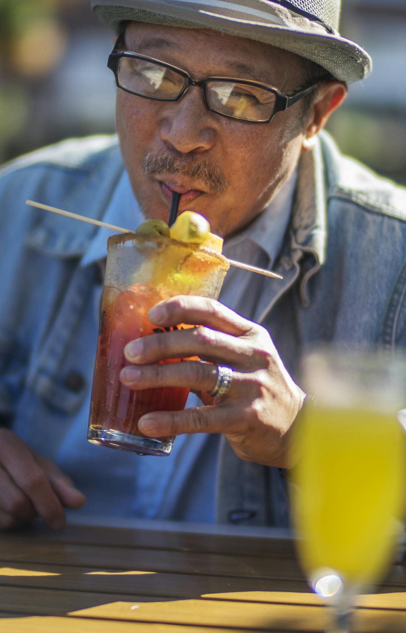 At Freehouse, Enrico Lara who used to live in Minnesota was enjoying a Bloody Mary before 10 a.m. on a Sunday, a first under a new liquor law. ] Richard Tsong-Taatarii/rtsong-taatarii@startribune.com