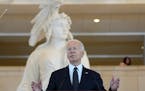 President Joe Biden speaks at the U.S. Holocaust Memorial Museum's Annual Days of Remembrance ceremony at the U.S. Capitol, Tuesday, May 7, 2024 in Wa