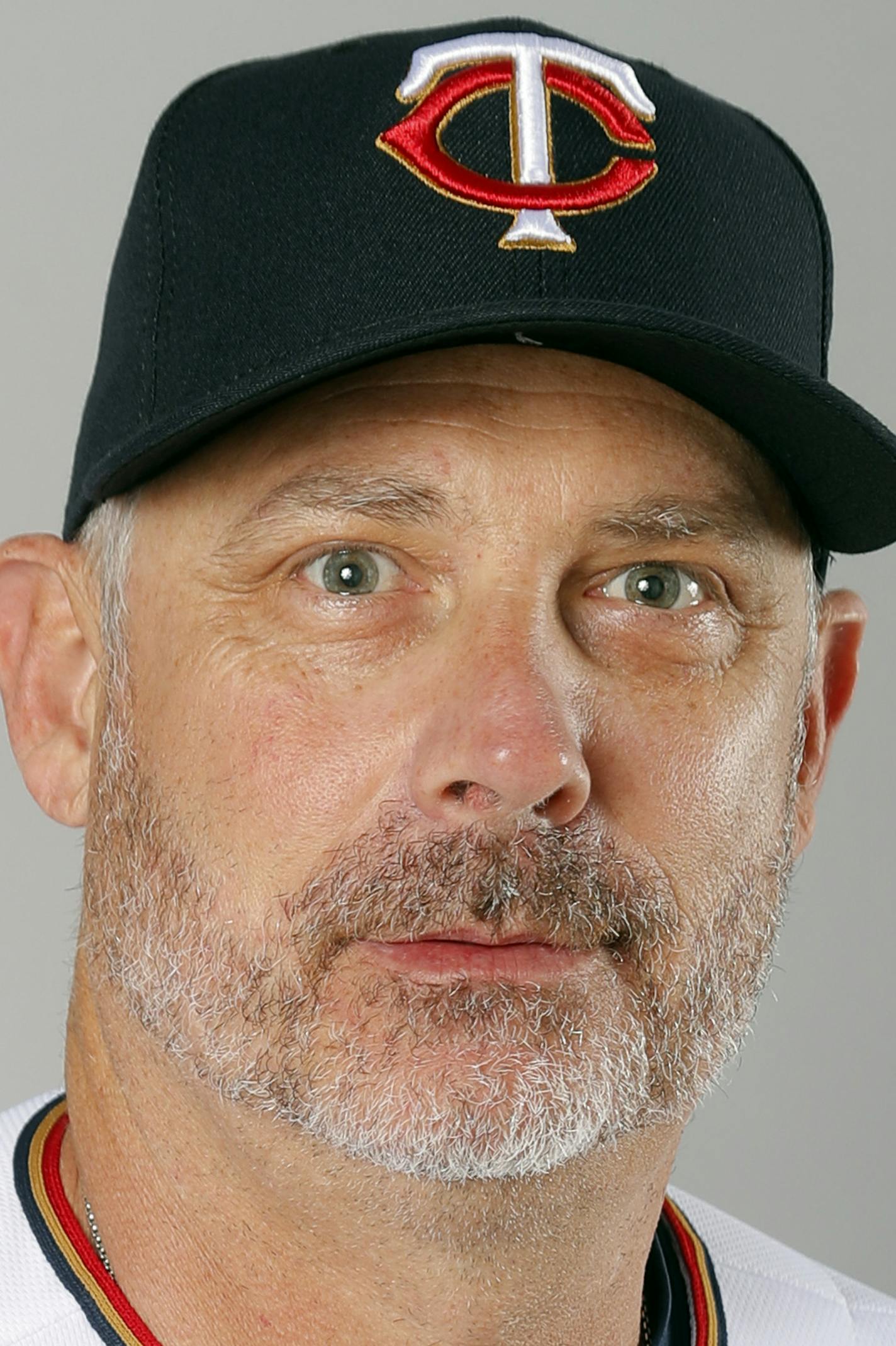 This is a 2019 photo of bench coach Derek Shelton of the Minnesota Twins. This image reflects the 2019 active roster as of Feb. 22, 2019, when this image was taken. (AP Photo/Gerald Herbert) ORG XMIT: standard transref