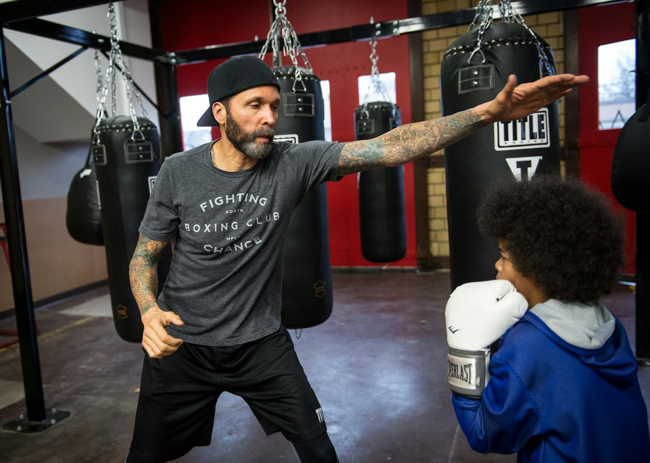 Victor Mills, co-founder of Fighting Chance Boxing Club, trained with Nurideen Abdur-Rahman, 12.