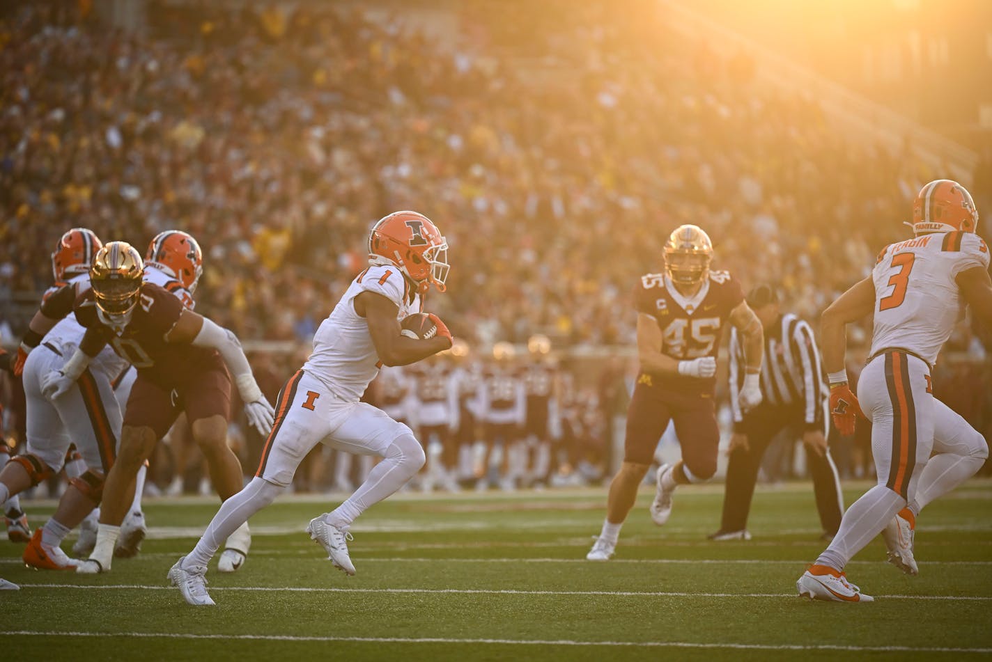 While the Gophers were without their top rusher for Saturday's game, Illinois wide receiver Isaiah Williams enjoyed a 131-yard performance.