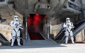 Stormtroopers at the new Star Wars: Galaxy’s Edge expansion at Disneyland Park in Anaheim, Calif., May 20, 2019. Disneyland’s "Star Wars