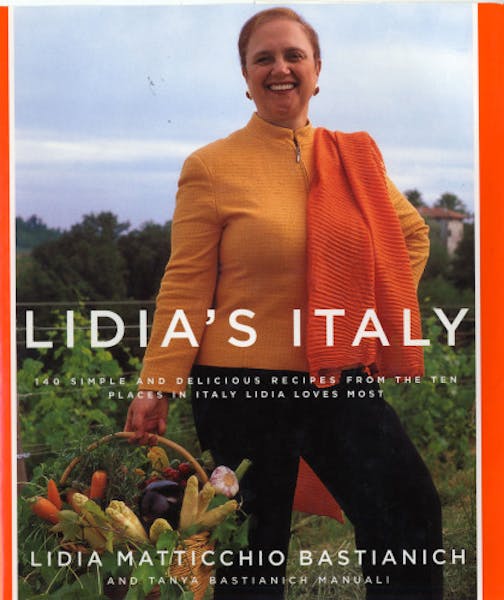 Book jacket for "Lidia's Italy" by Lidia Matticchio Bastianich