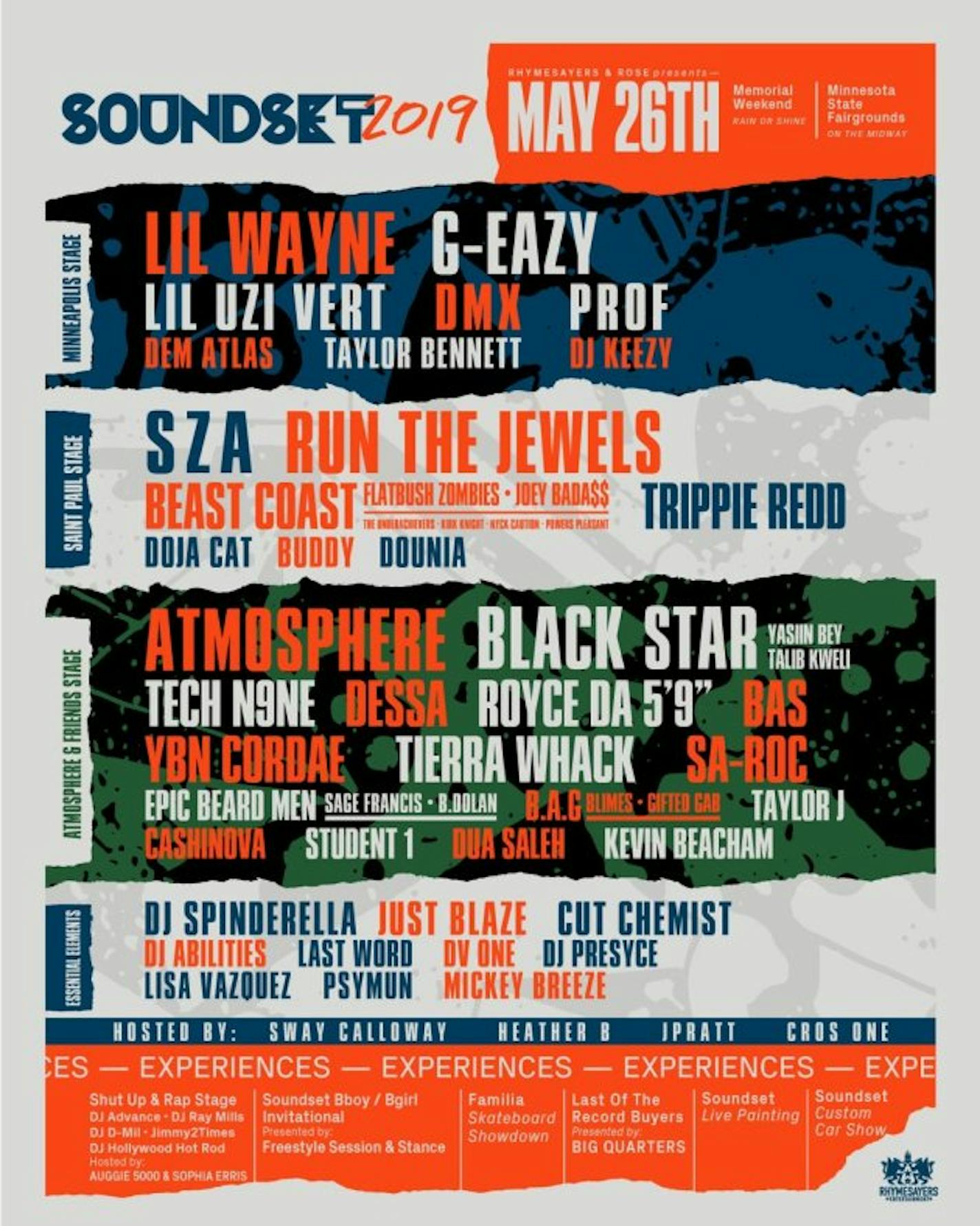 The full Soundset 2019 roster.