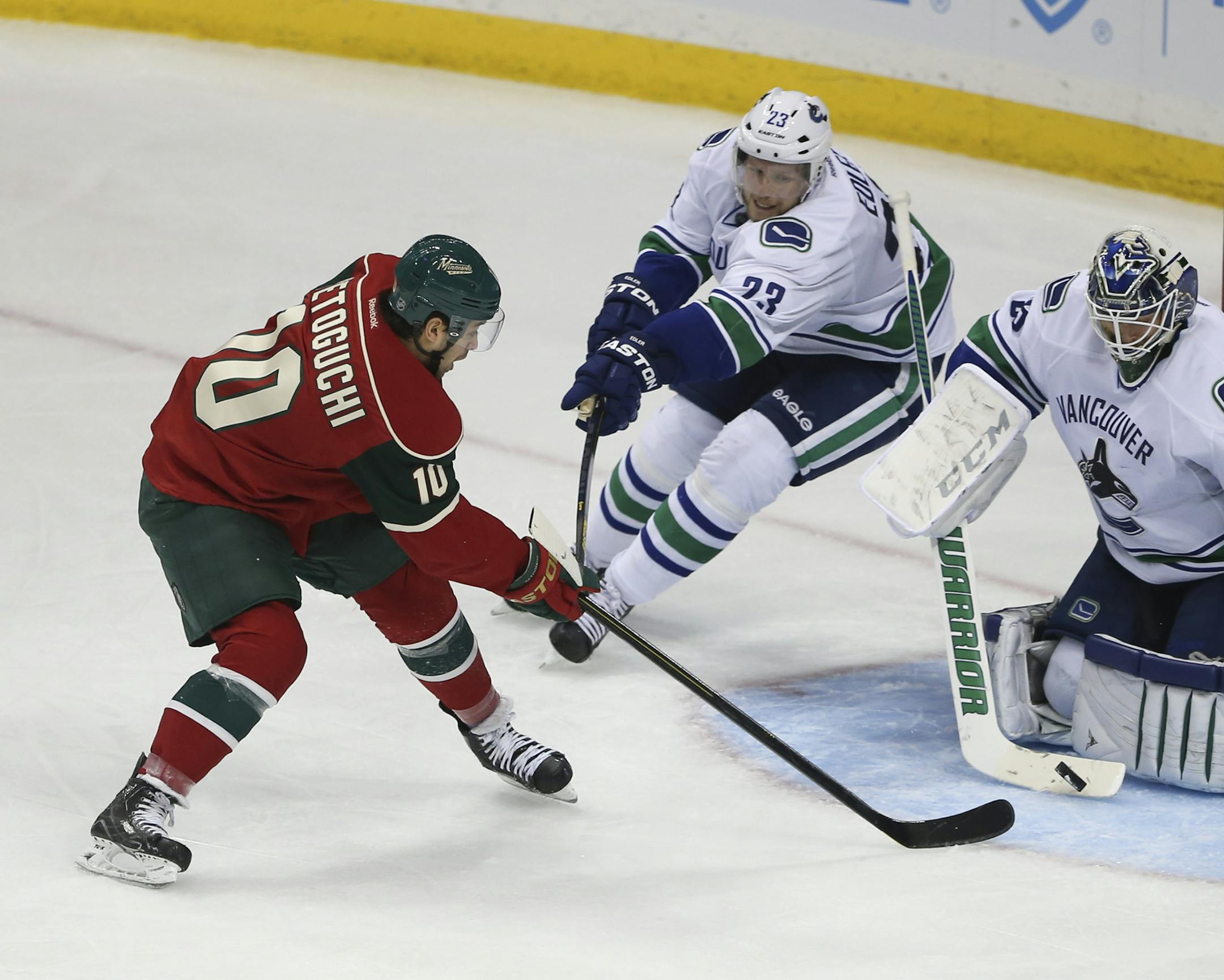 The Wild’s Devin Setoguchi has 11 goals and 18 points in his past 19 games and he’ll face his former teammates when the San Jose Sharks come to town Saturday.