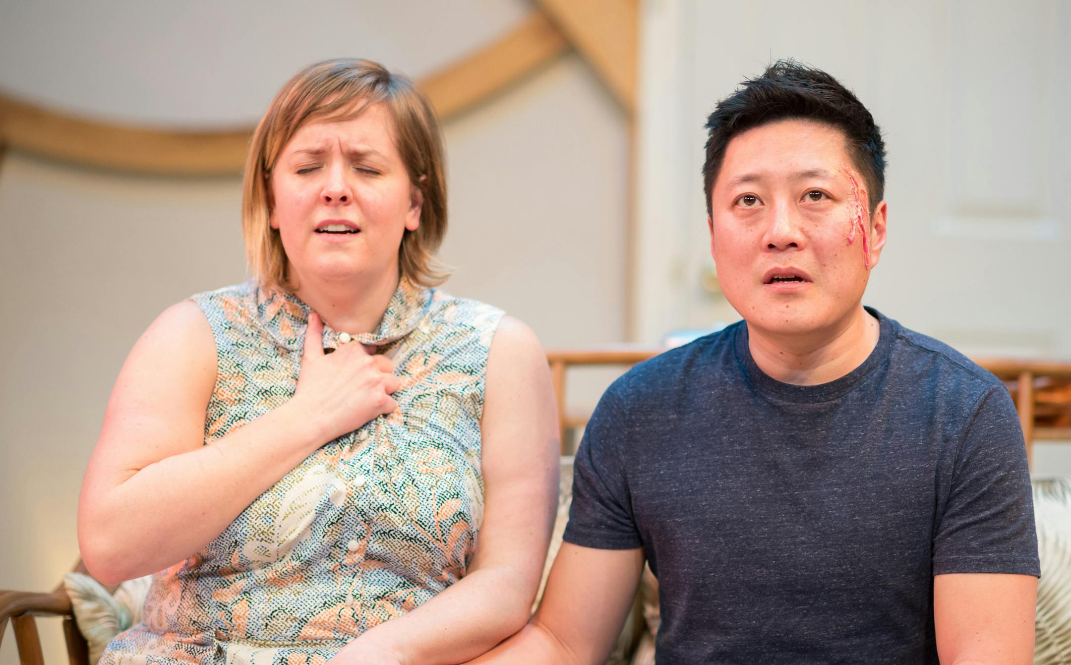 Mary Fox and Kurt Kwan in “Grace” at Yellow Tree Theatre. JUSTIN FOX