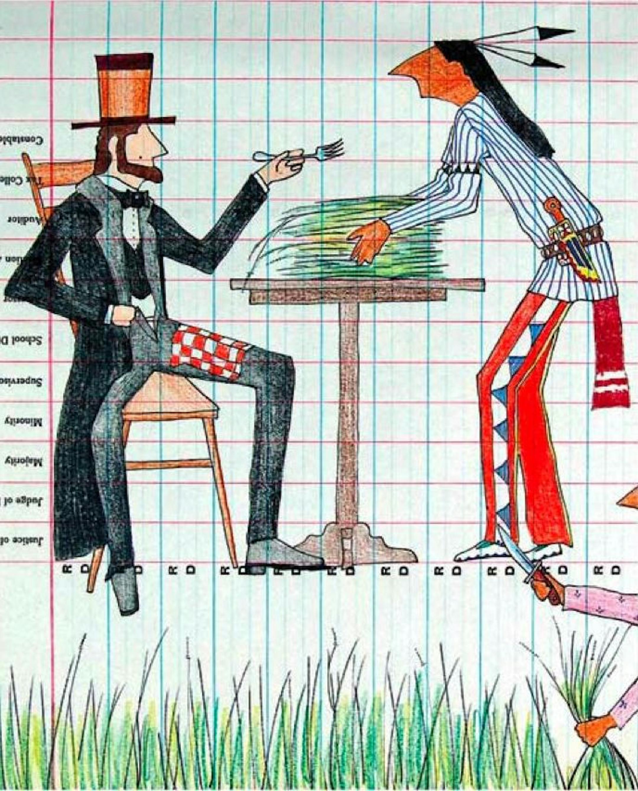 A detail from Dwayne Wilcox's "The Crow Is to Die For!"