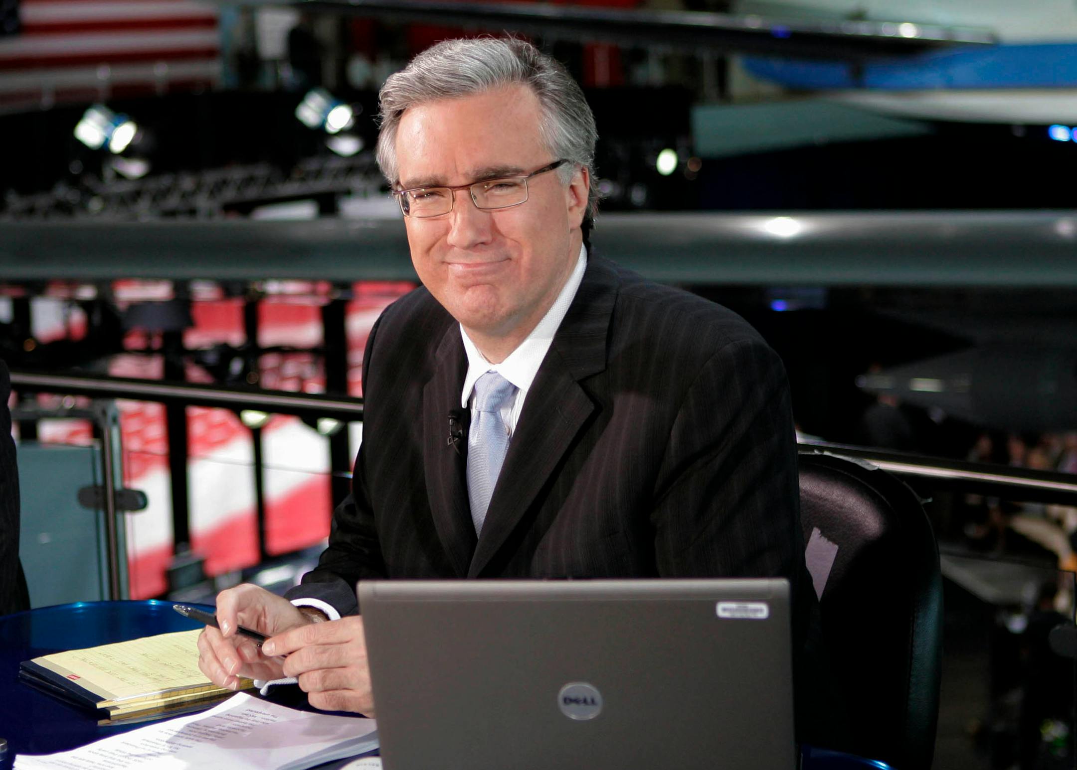 In this May 3, 2012 file photo, Keith Olbermann poses at the Ronald Reagan Library in Simi Valley, Calif.