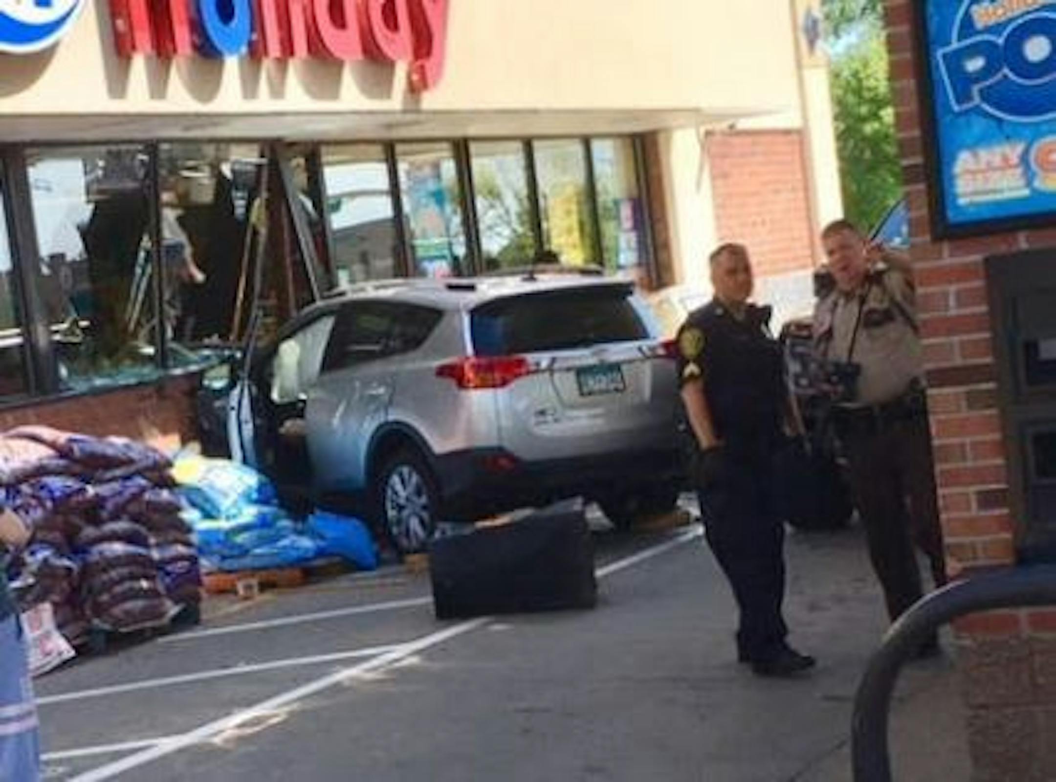 This SUV rammed into a Holiday station Saturday in Edina.