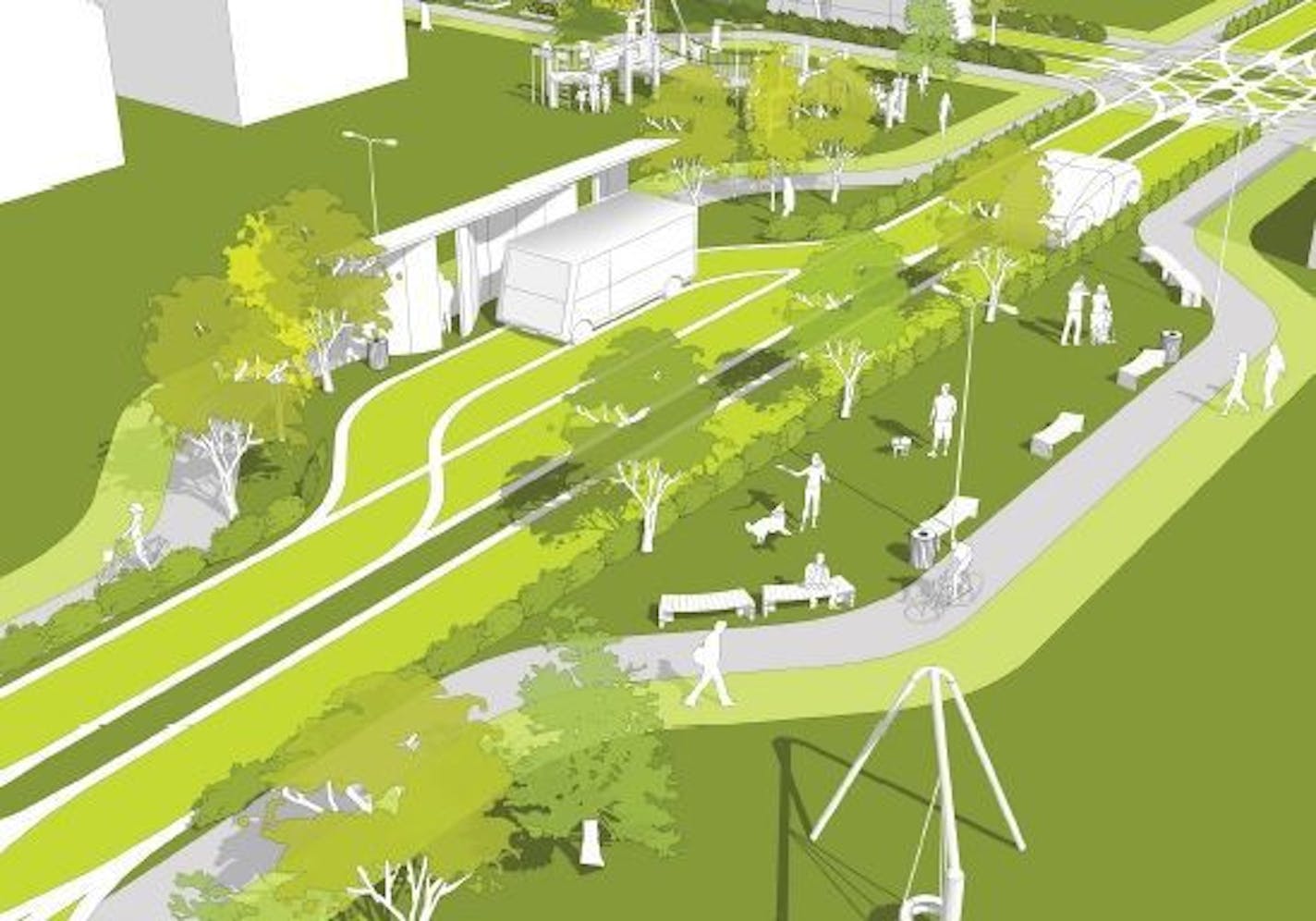 Streets will be transformed by autonomous vehicles.
Courtesy the Minnesota Design Center