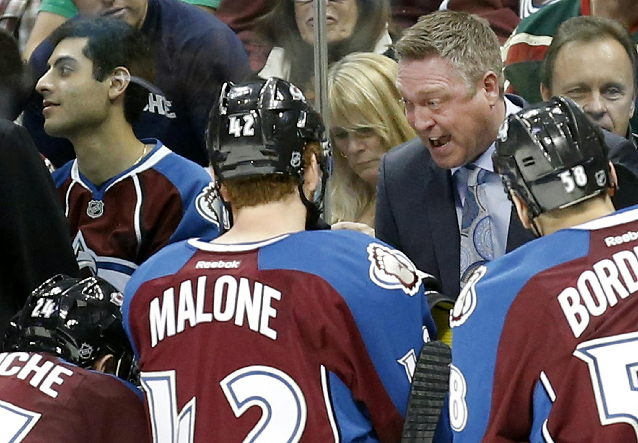 Colorado Avalanche head coach Patrick Roy.