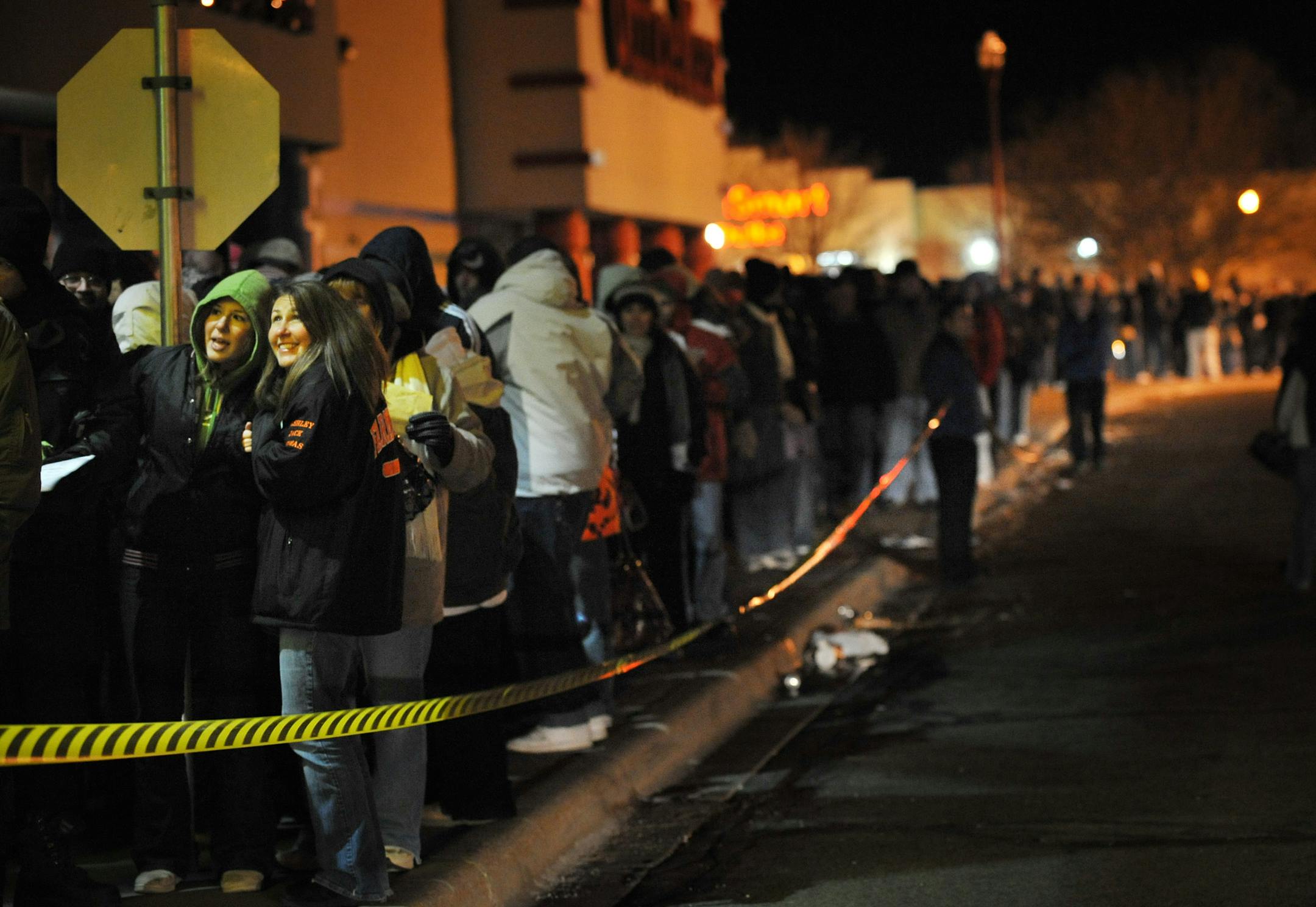 At 4:57 a.m., a crowd of around 400 people waited outside the Best Buy store in Apple Valley.
