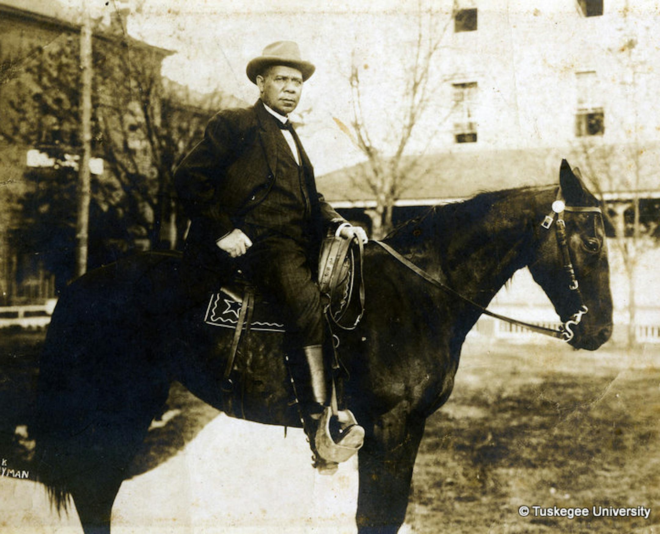 Booker T. Washington, who established the Tuskegee Institute.