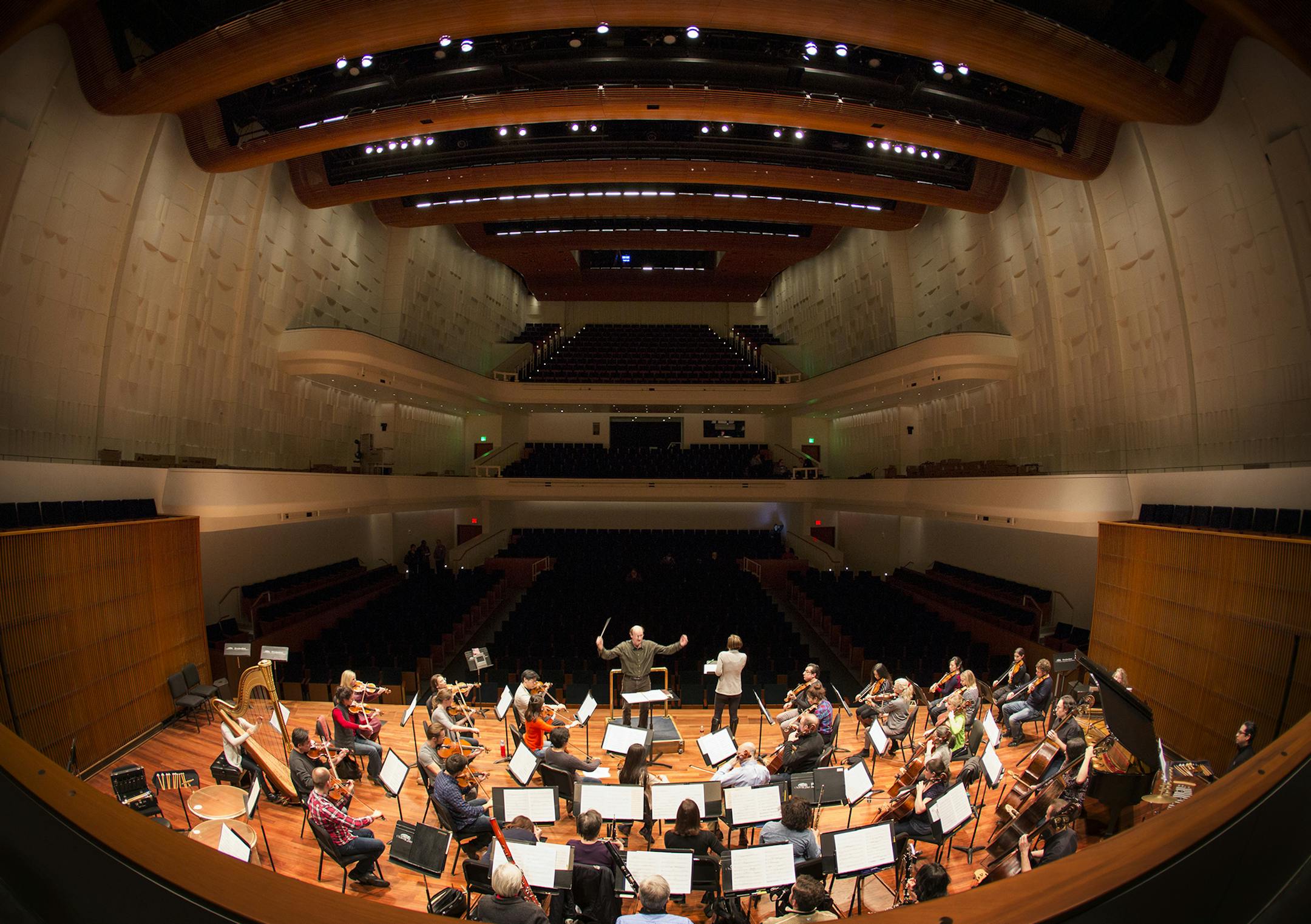 The St. Paul Chamber Orchestra practices in their new home the new Ordway Concert Hall. ] BRIAN PETERSON ï brianp@startribune.com St. Paul, MN - 2/11/2015 ORG XMIT: MIN1502121416560061