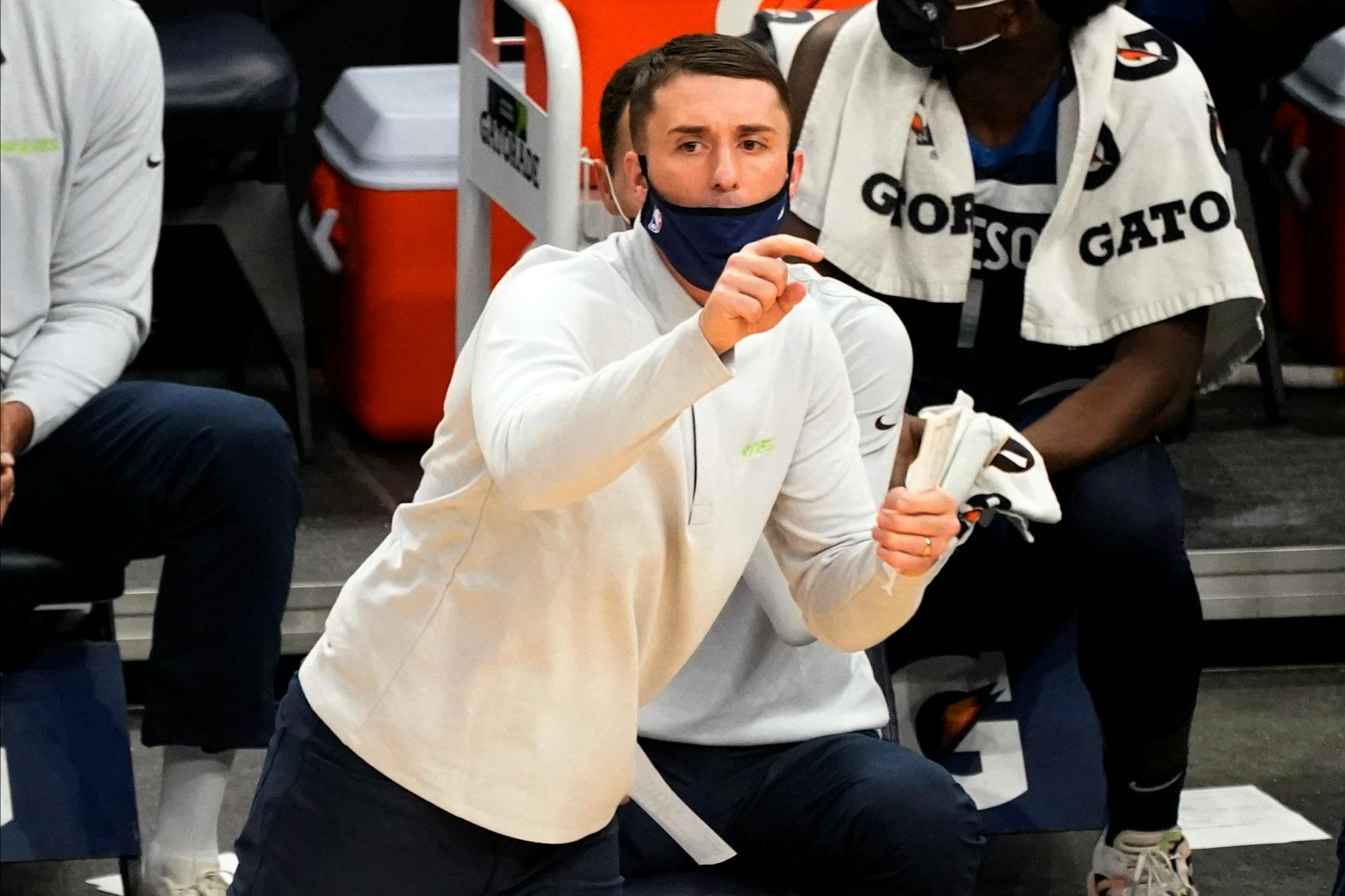 Timberwolves head coach Ryan Saunders