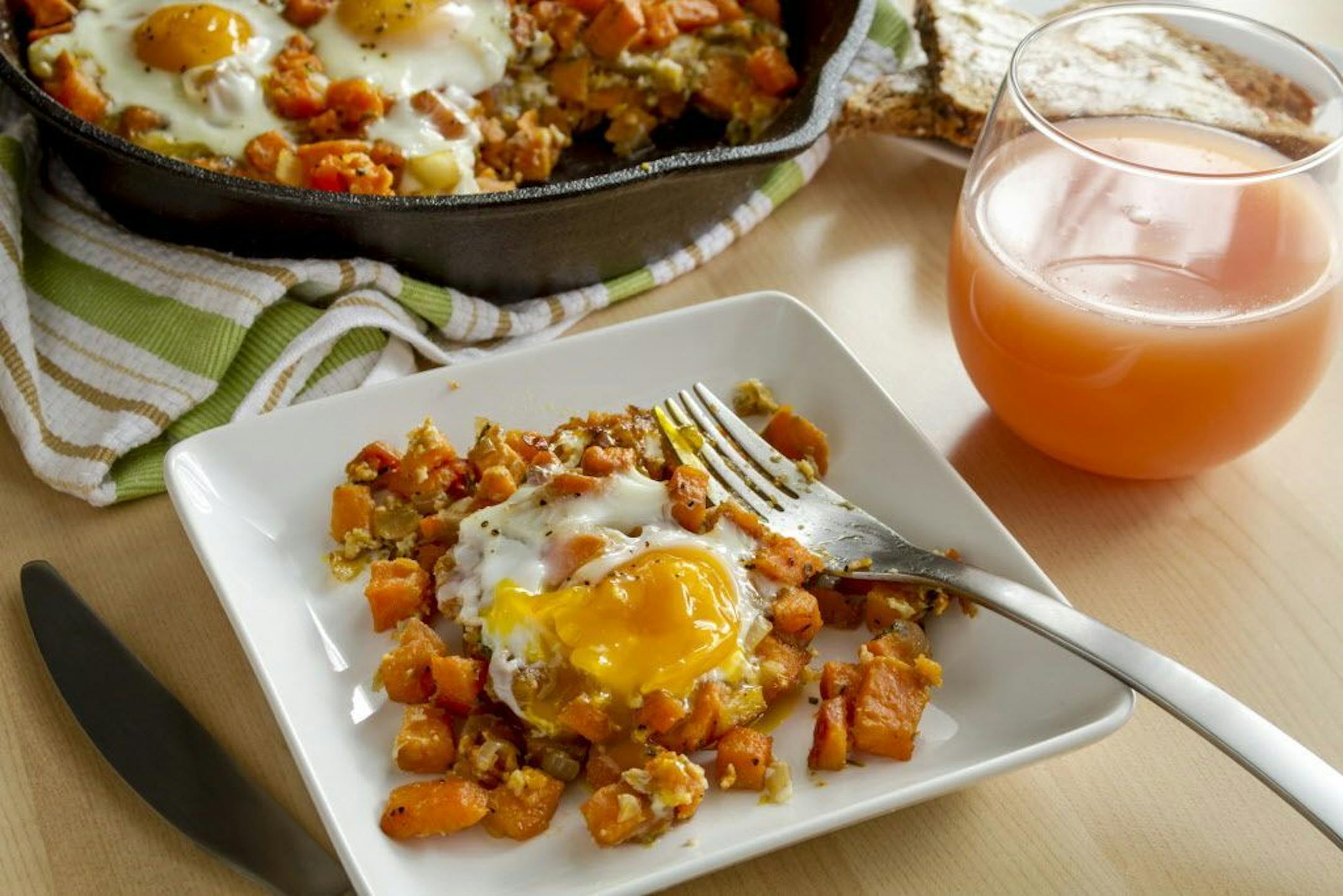 istock Sweet potato hash