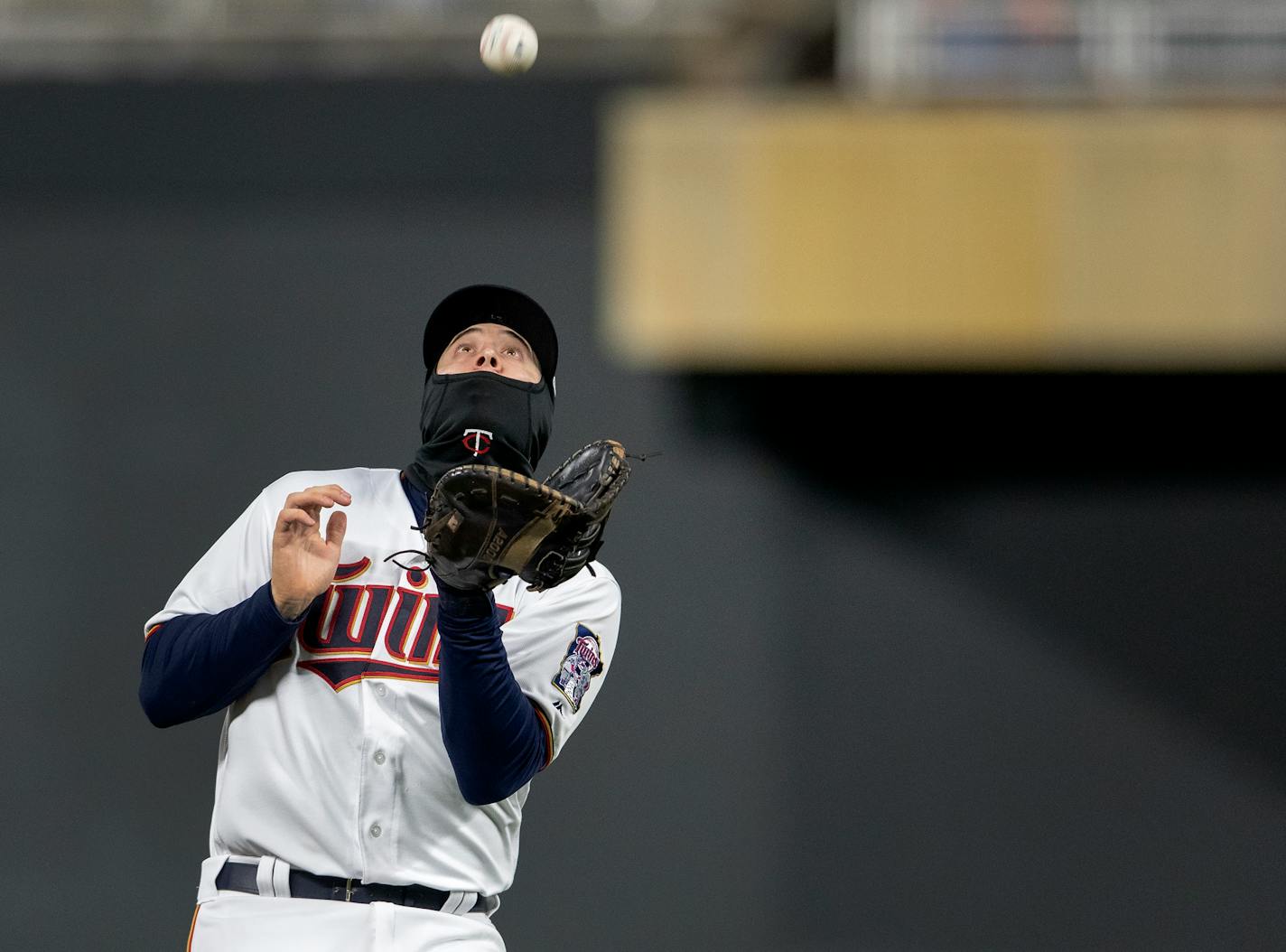 Twins first baseman C.J. Cron caught a popup April 30 vs. Houston.