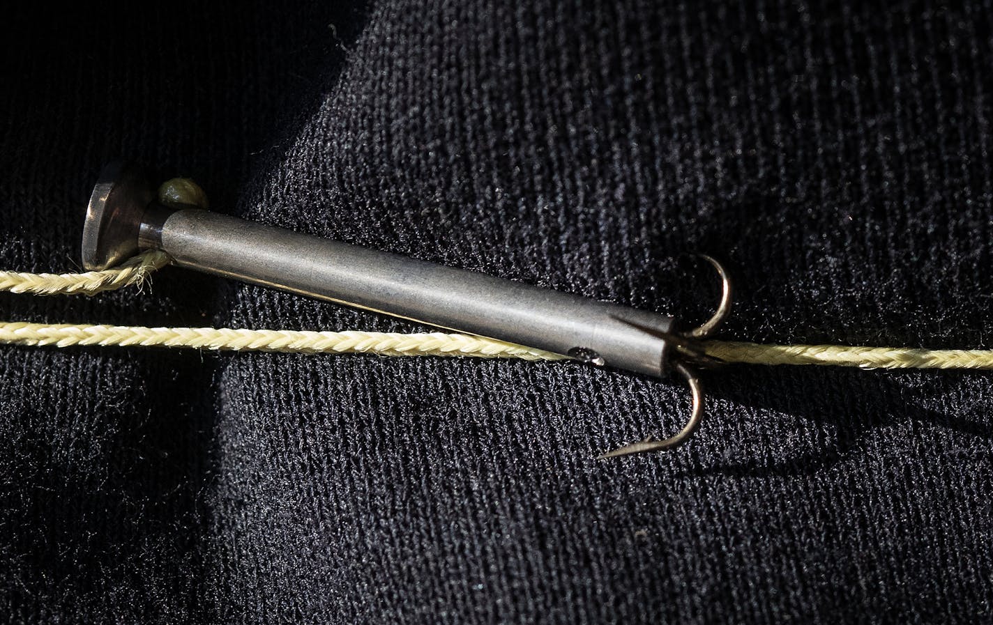 Hooks used on the BolaWrap. The BolaWrap non-lethal restraint was demonstrated to representatives from local police departments at the Chaska Fire Station. The BolaWrap discharges a bola style Kevlar tether at 640 feet per second to entangle the subject. ] CARLOS GONZALEZ &#xef; cgonzalez@startribune.com &#xf1; November 15, 2018, Fridley, MN, Wrap Technologies will hold a demonstration on the experimental device with Chaska Police Chief Scott Knight and his staff at the Chaska Fire Station. Chas