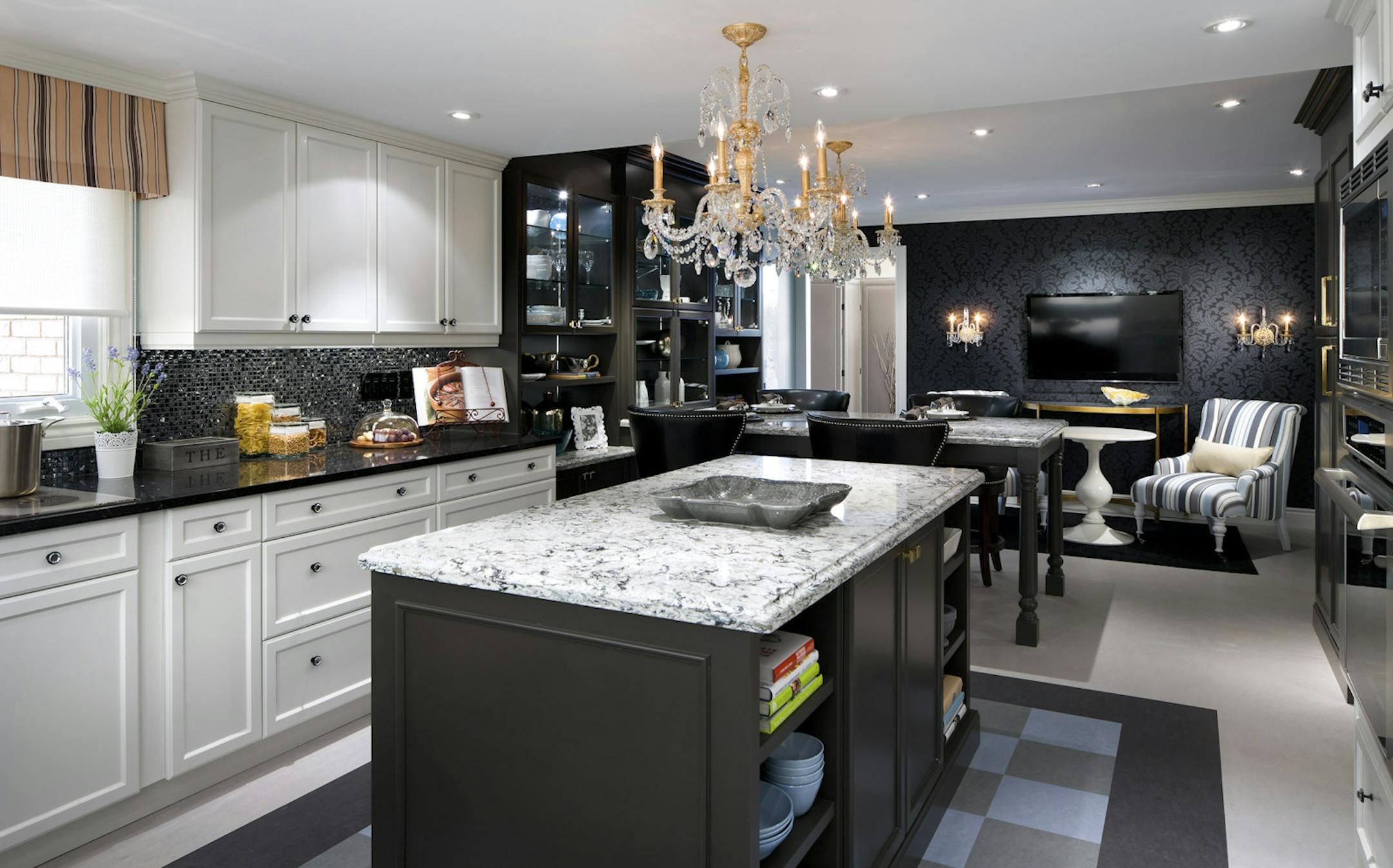 SH12I108CANDICETELLSALL Sept. 17, 2012 -- At the end of the palatial renovation, Derrick got his glamour fix and Anita loved the clean lines repeated in the cabinetry and other design features. (SHNS photo courtesy HGTV)