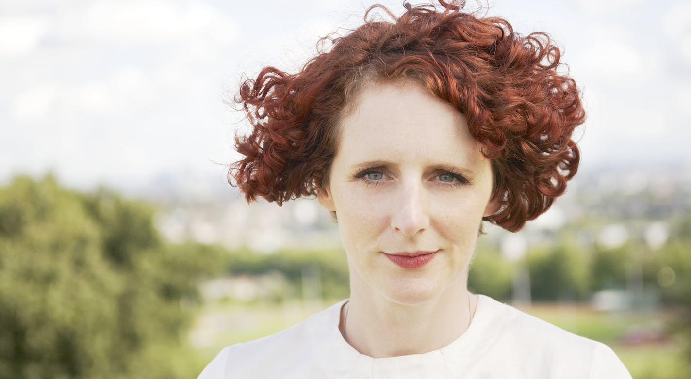 Portrait Of Author Maggie O'Farrell on Hampstead Heath, London