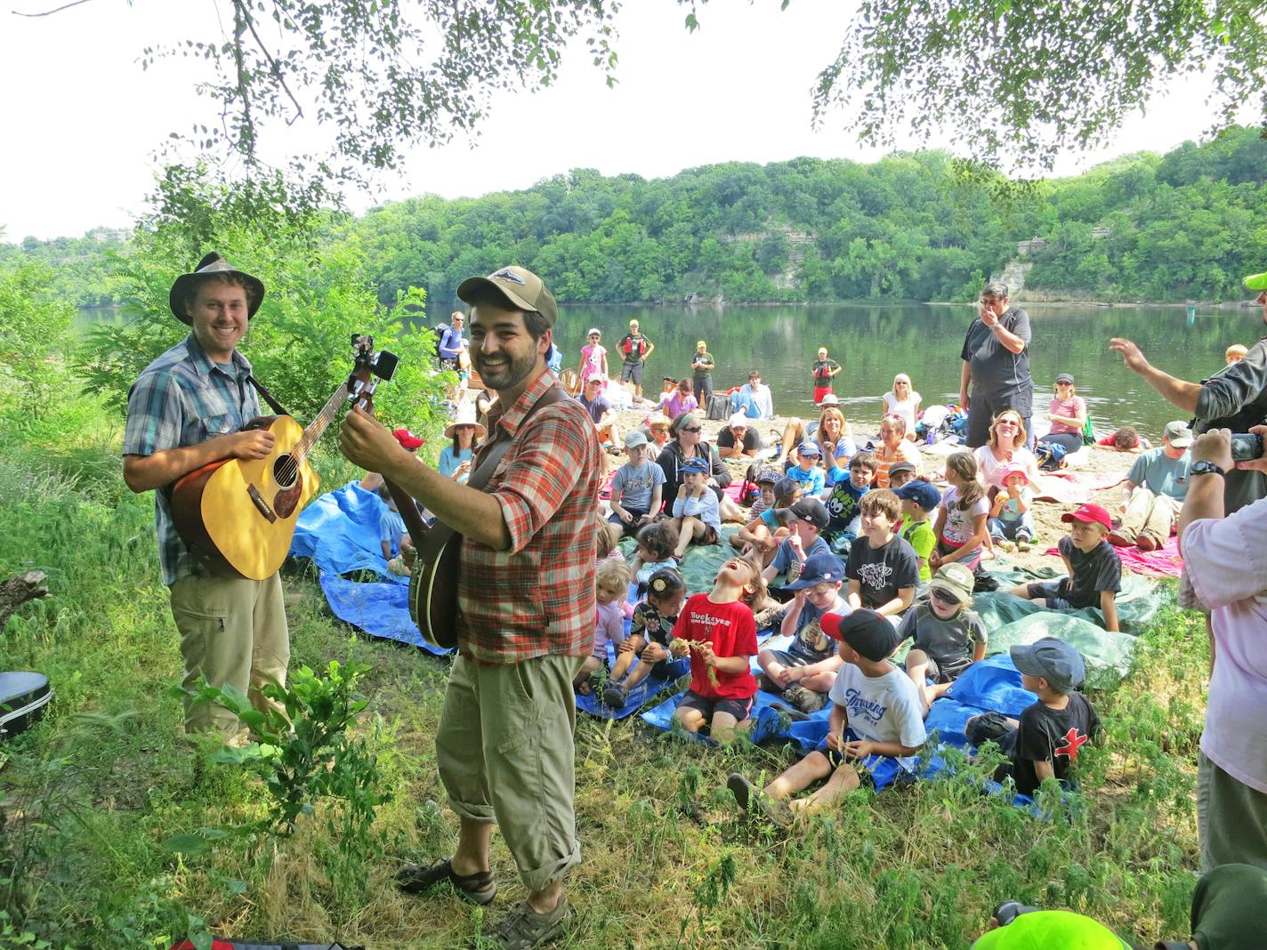 The Okee Dokee Brothers partnered with the Wilderness Inquiry on this hybrid concert-canoe trip in July.