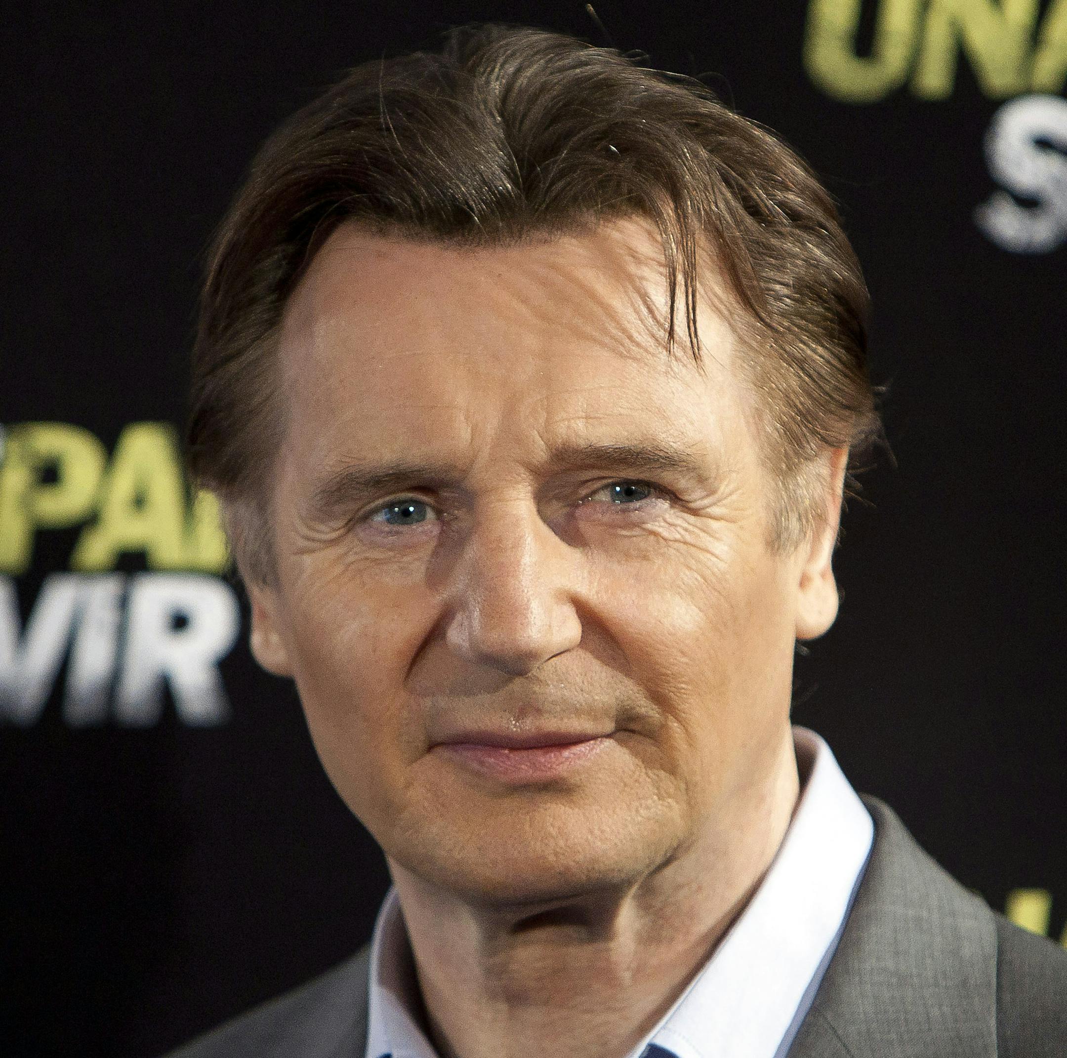FILE - In this March 24, 2015 file photo, actor Liam Neeson poses for photographers during the presentation of the film "Run All Night" in Madrid. Ad executives looking for a celebrity to endorse their product can't do much better than Neeson, according to the Nielsen Company's first "N-Scores," released Tuesday, May 26, 2015. (AP Photo/Abraham Caro Marin, File)