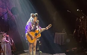 Sierra Ferrell offers a solo acoustic tune in the middle of her set at First Avenue.