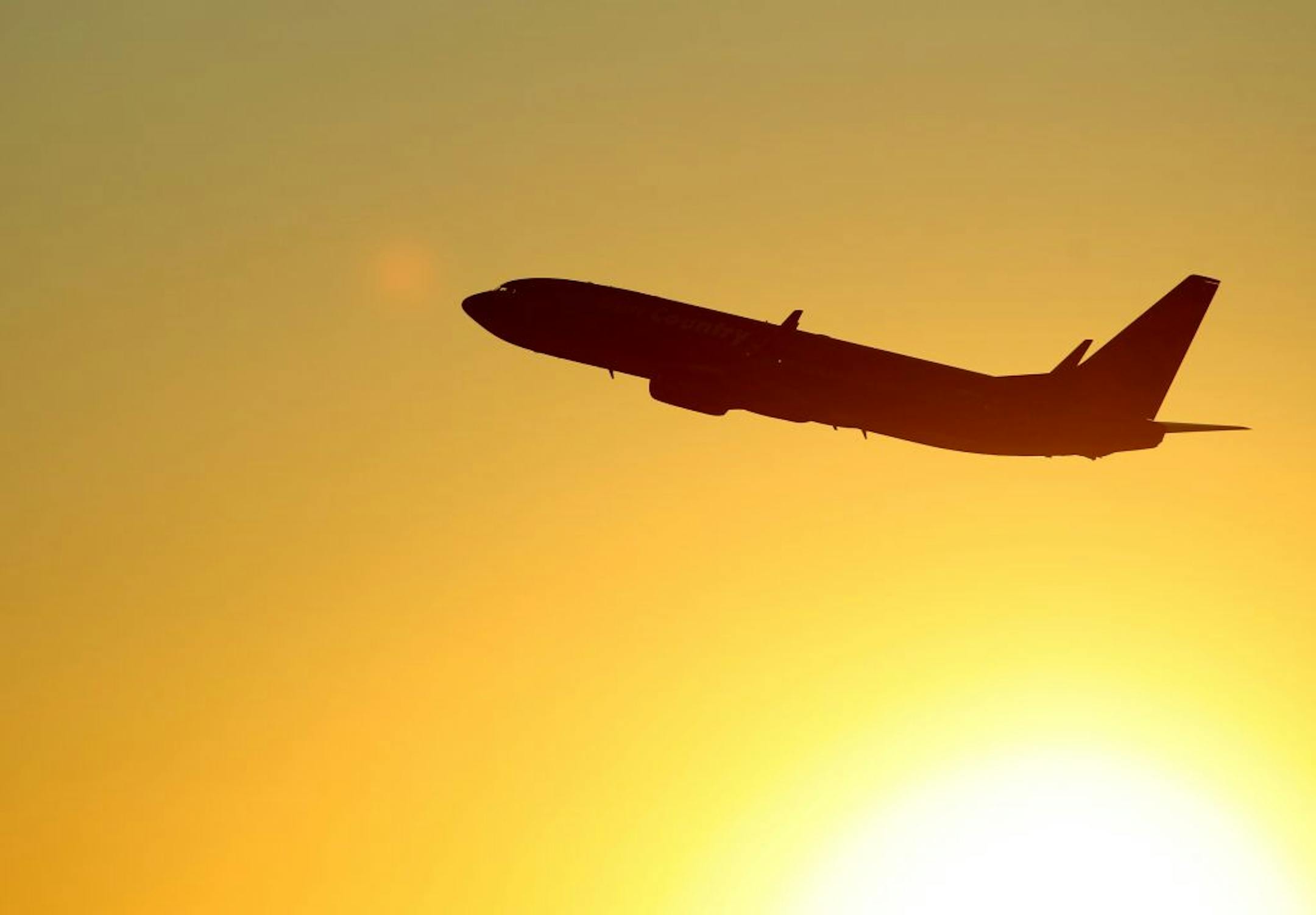 A flight out of the Minneapolis-St. Paul International Airport.