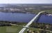 This artist rendering released by the Minnesota Department of Transportation shows an aerial view looking west that shows the St. Croix River Crossing