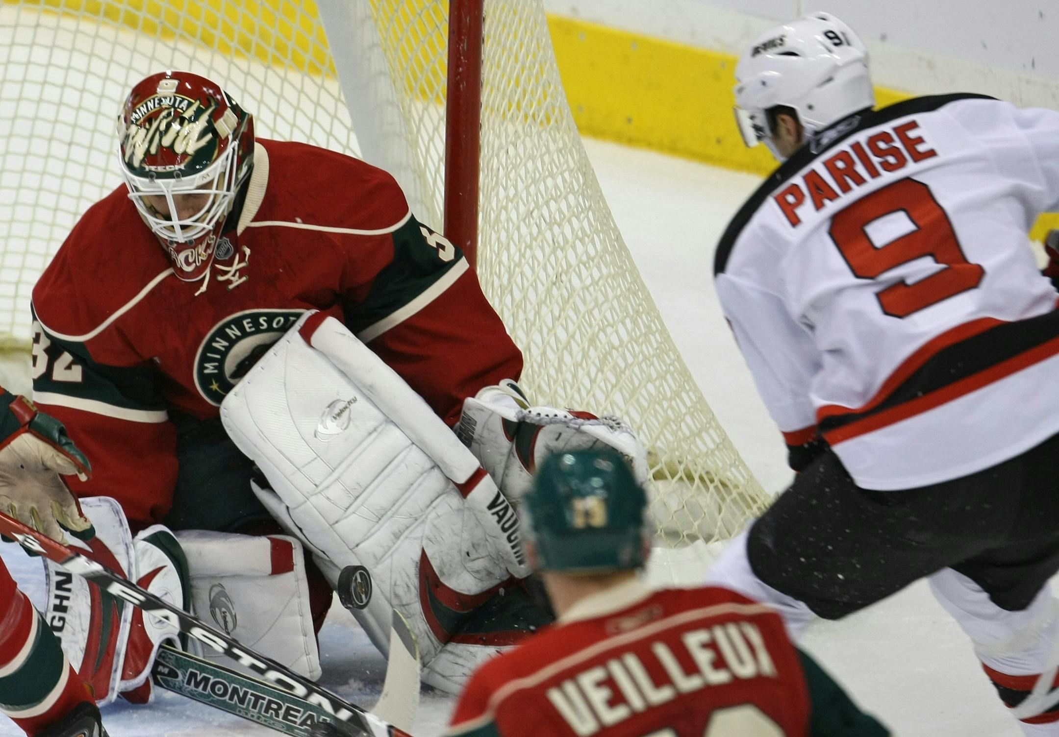 Wild goalie Niklas Backstrom stopped Zach Parise in 2006.