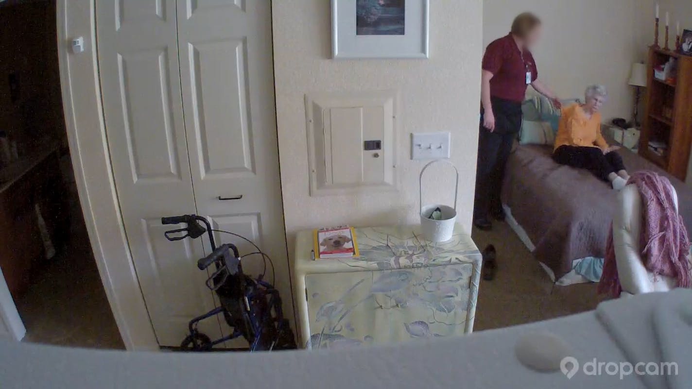 A hidden camera recorded verbal abuse of a frail 85-year-old woman by a nursing aide at her senior home in Edina.