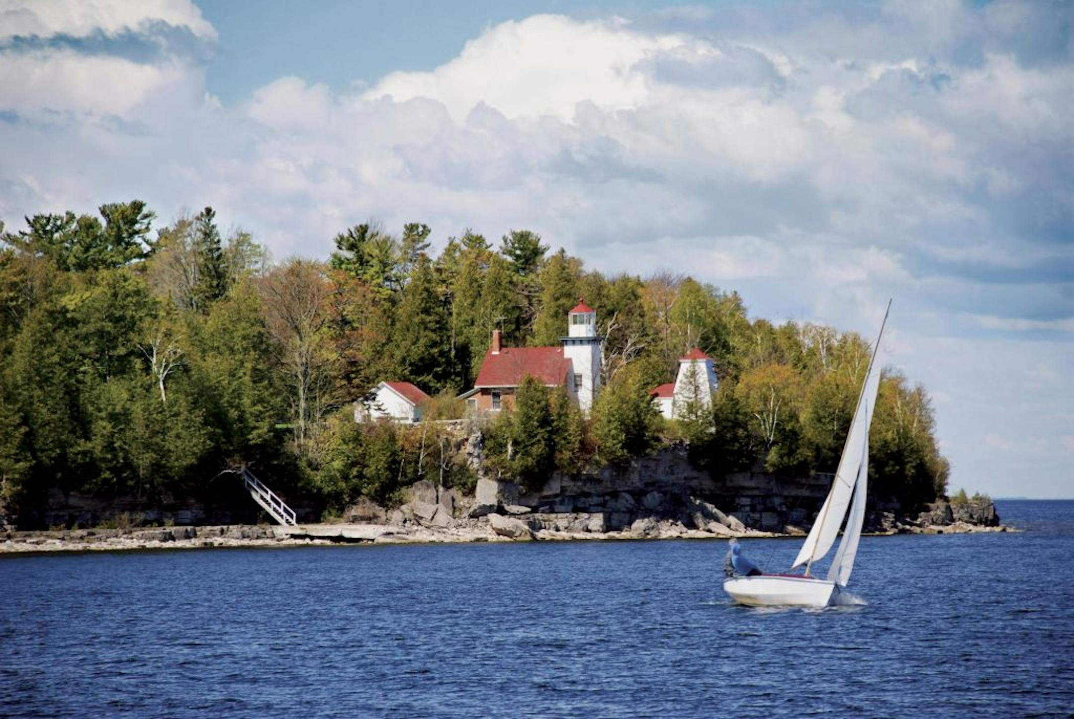 Sherwood Point Lighthouse, Door County, Wisconsin.