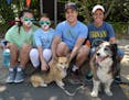 From left, Ashley Hurney, Maya Scheidemantle, Mike Morrison and Michelle Scheidemantle, with Annie, a Pembroke Welsh Corgi and Ringo, a Border Collie.