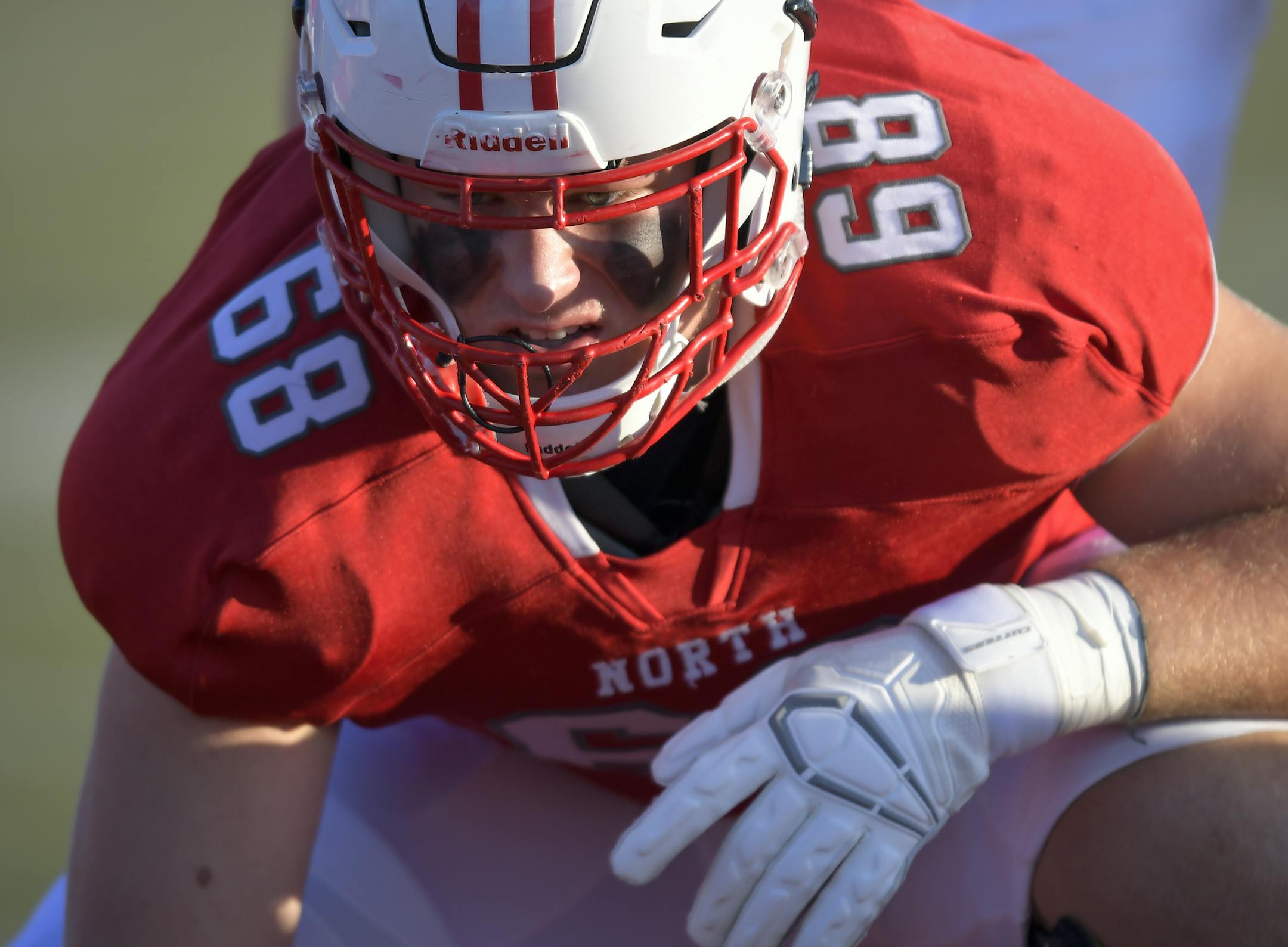 Lakeville North standout offensive lineman Bryce Benhart, at 6-9 and 305 pounds, said, ''Nebraska felt like the perfect fit." Star tribune file photo by Aaron Lavinsky.