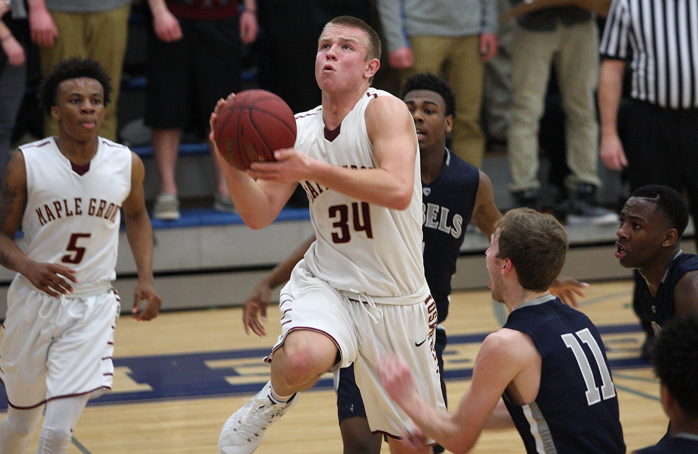 Brad Davison of Maple Grove, game at Champlin Park 2/5/2016 Photo by Drew Herron