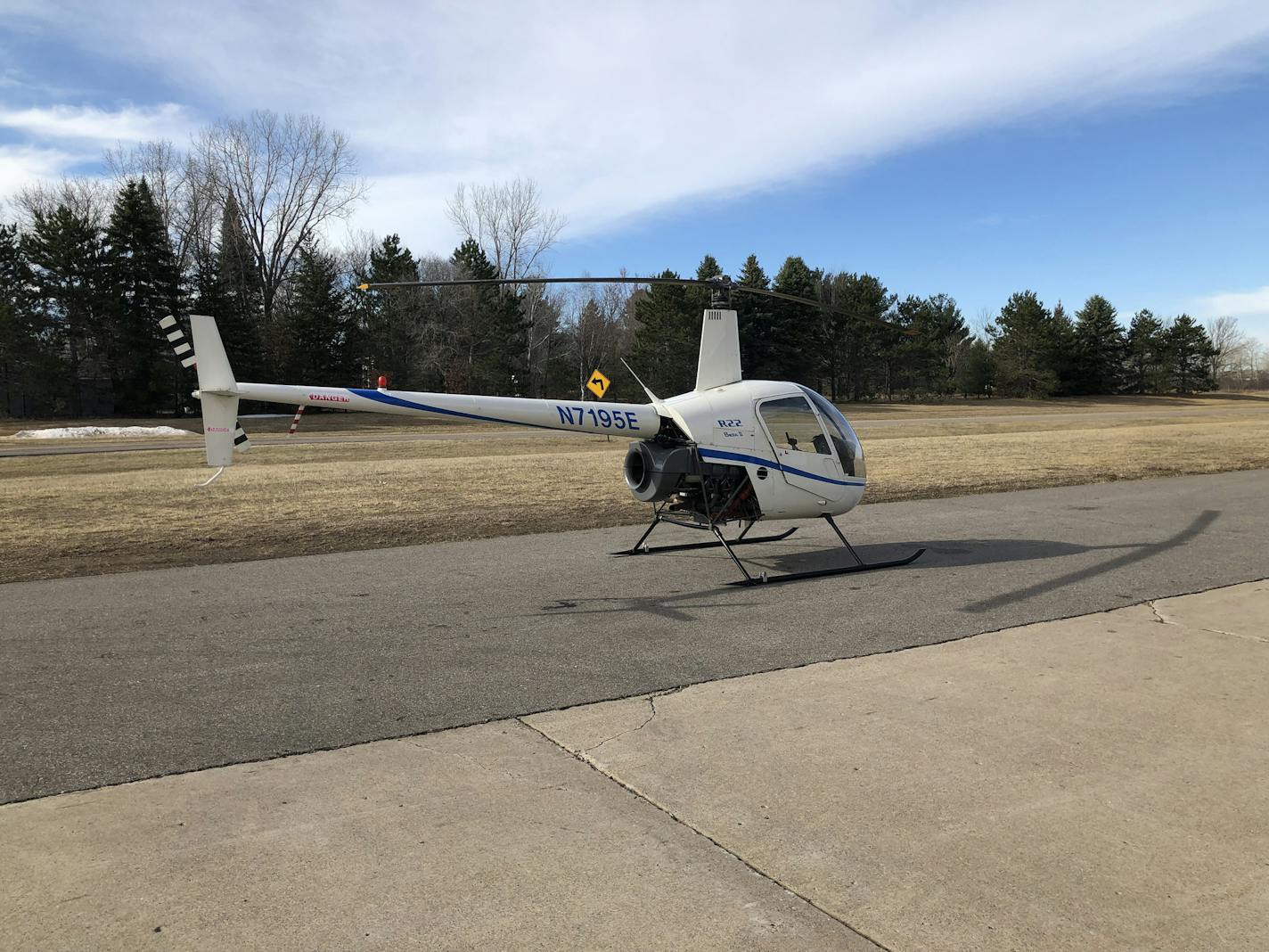 Photos courtesy of John Moriarty: The tiny survey helicopter.