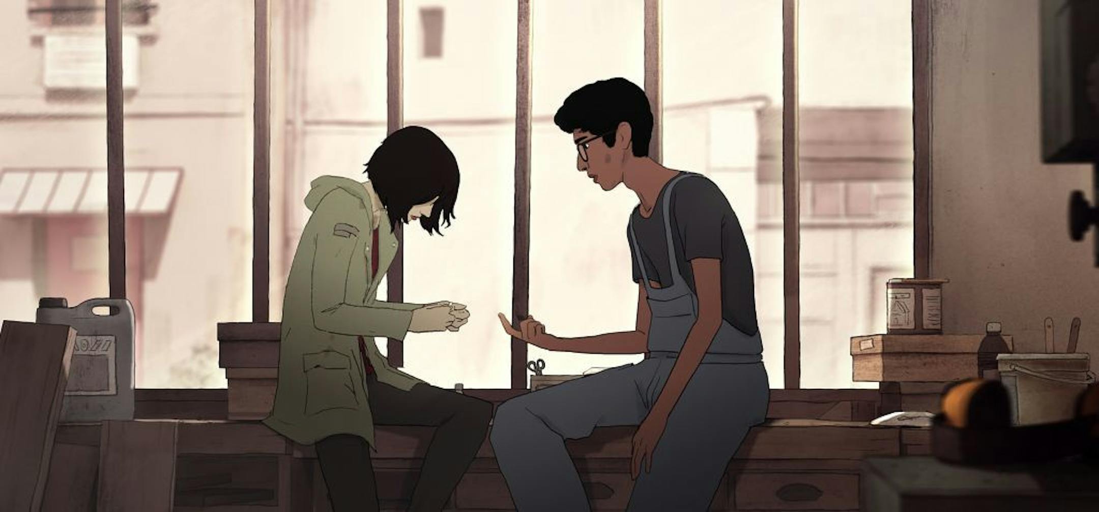 This image released by Netflix shows a scene from the Oscar-nominated animated film, "I Lost My Body."